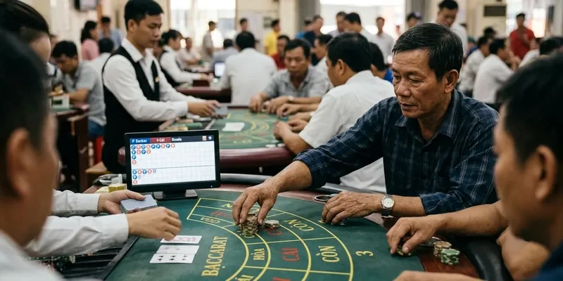 Minh họa lối cược theo dòng nước