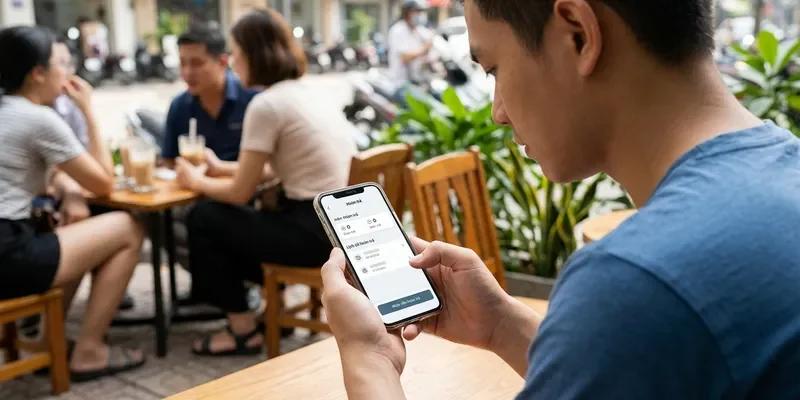 Giao diện nhận tiền hoàn trả
